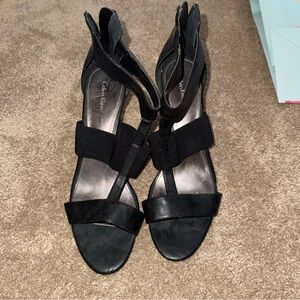 Calvin Klein Black Strappy Heels